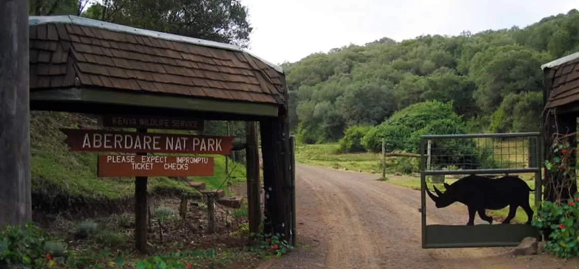 The Aberdare National park entrance